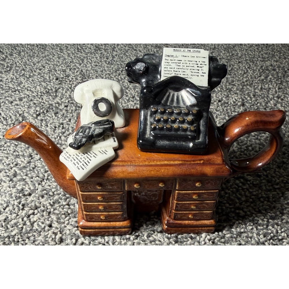PAUL CARDEW CRIME WRITER'S DESK mini teapot made in england vintage Imperial